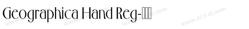 Geographica Hand Reg字体转换